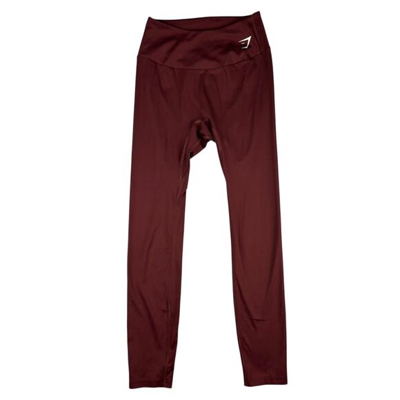 Gymshark Training Leggings Red Womens Sz M High Rise Ankle Fitness Crossfit Chic - Picture 1 of 7